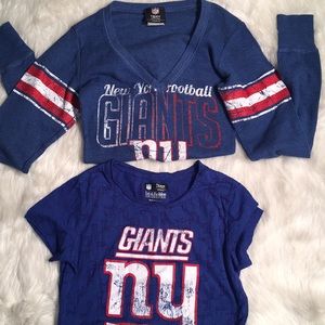 NFL giants long sleeve and short sleeve